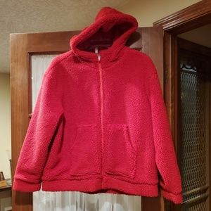 Hooded fleece jacket-New po